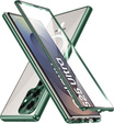 Magnetic Dual Glass MagSafe tok Samsung Galaxy S25 Ultra, zöld