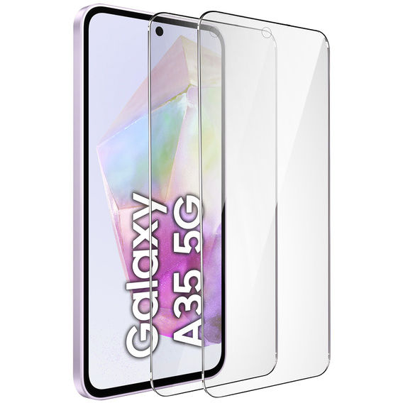 2x edzett üveg ERBORD 9H Hard Glass a képernyőn a Samsung Galaxy A35 5G