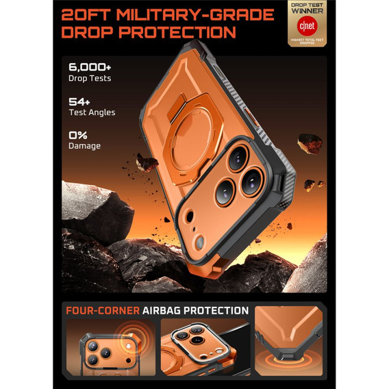 Supcase Unicorn Beetle Grip Mag tok MagSafe gyűrűvel iPhone 17 Pro készülékhez