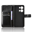 Pattintható tok a Oppo Reno 13 Pro, Crazy Horse Wallet, fekete