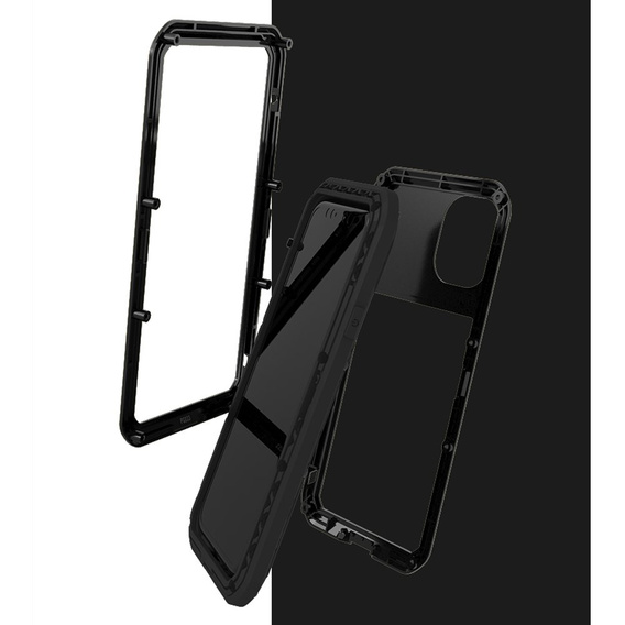 Love Mei Telefontok a iPhone 11, armored with glass, fekete