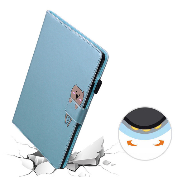 Tok iPad 10.2" 2021/2020/2019 (9/8/7 gen.), pánttal, animal, kék