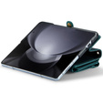 Tok CASEME Samsung Galaxy Z Fold6 5G, RFID Leather Wallet, vállpánttal, zöld