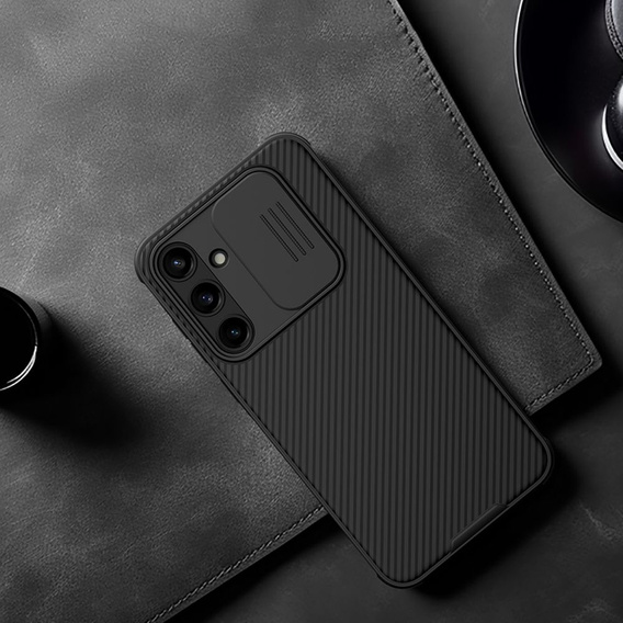 Tok Samsung Galaxy A55 5G, páncélozott Nillkin, CamShield Pro, fekete