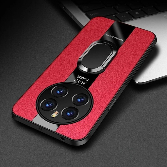 Tok Realme 12 Pro 5G / 12 Pro+ 5G, Leather Kickstand Ring, piros