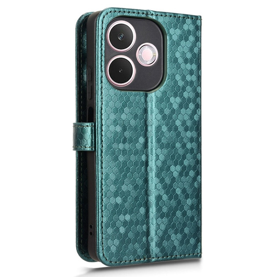 Flap tok Oppo A5 Pro 5G, Wallet Rhombus, zöld