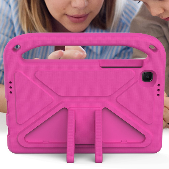 Gyermek tok Samsung Galaxy Tab A7 Lite 8.7 T220 / T225, gyermek tok fogantyúval, rózsaszín