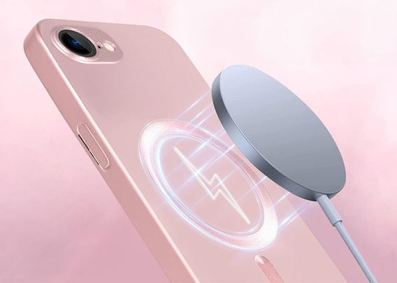 Tok iPhone 16E, ColorMag, MagSafe-hoz, rózsaszín + 9H edzett üveg