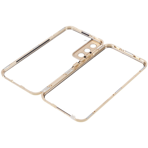 Tok Samsung Galaxy S21, Magnetic Dual Glass, arany