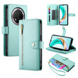 Pattintható tok a Honor Magic 7 Lite, Wallet Zipper Pocket, menta