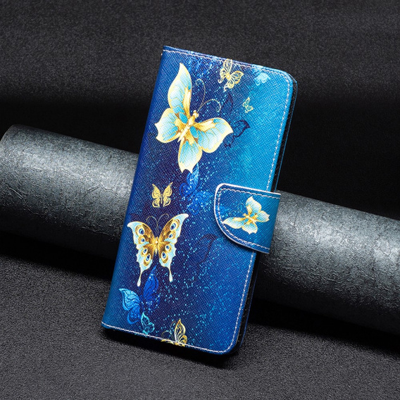 Pattintható tok a TCL 40 NxtPaper, Wallet, Butterflies kék