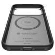 Spigen Enzo Aramid MagSafe tok iPhone 17 Pro készülékhez, szénfekete / ezüst