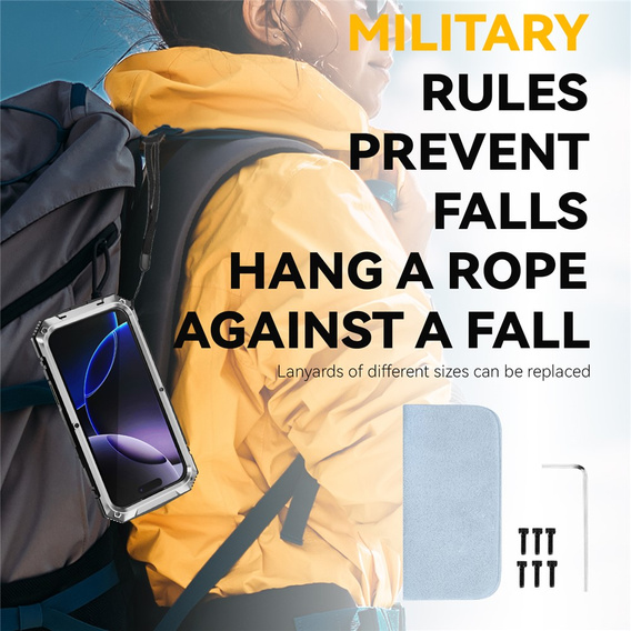 R-JUST tok állvánnyal és beépített üveggel iPhone 17 Pro készülékhez