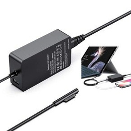 44W 15V 2.58A hálózati adapter töltő USB töltőporttal a Microsoft Surface Pro 9/8/7/6/5/4/3-hoz - EU csatlakozóval