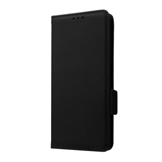 Pattintható tok a Xiaomi Redmi Note 12 5G / POCO X5 5G, Wallet Litchi Magnet, fekete