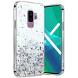 Telefontok a Samsung Galaxy S9+ Plus, Glittery, átlátszó