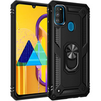 Páncélozott telefontok a Samsung Galaxy M21, Nox Case Ring, fekete