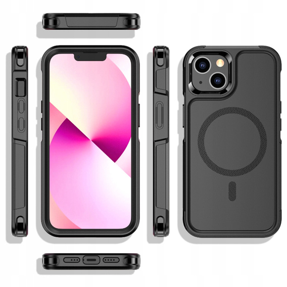 Telefontok a iPhone 13, MagForce MagSafe, fekete
