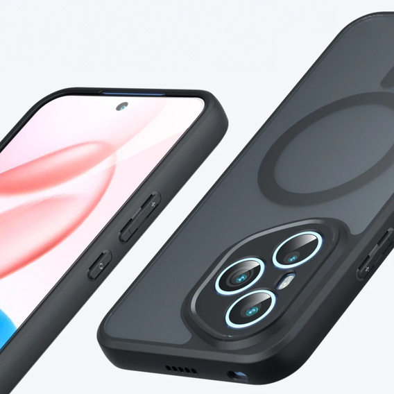 Tok Honor 400 Pro 5G-hoz, MagSafe, ERBORD Matt Case, fekete + képernyőüveg