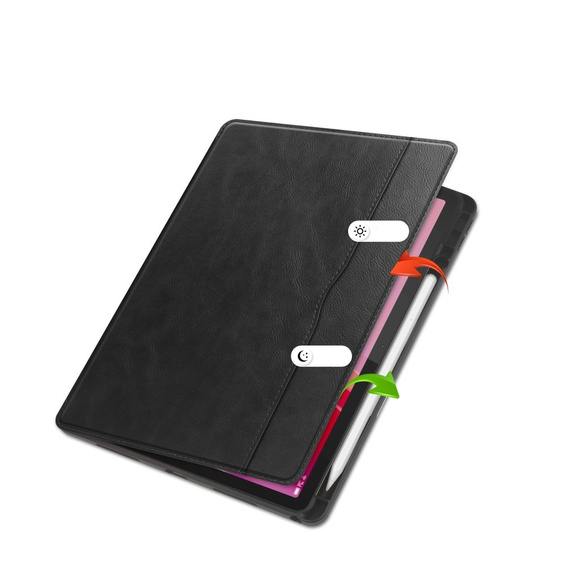 Tok Lenovo Tab M11, Business Card and Pen Slotl, fekete