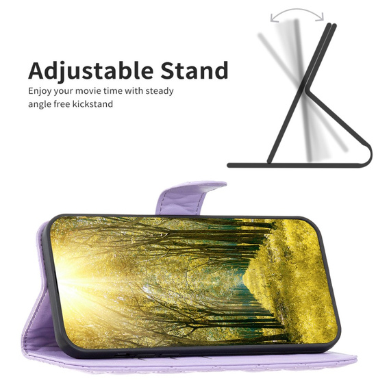 Pattintható tok a Samsung Galaxy A56, Wallet, BINFEN COLOR, lila