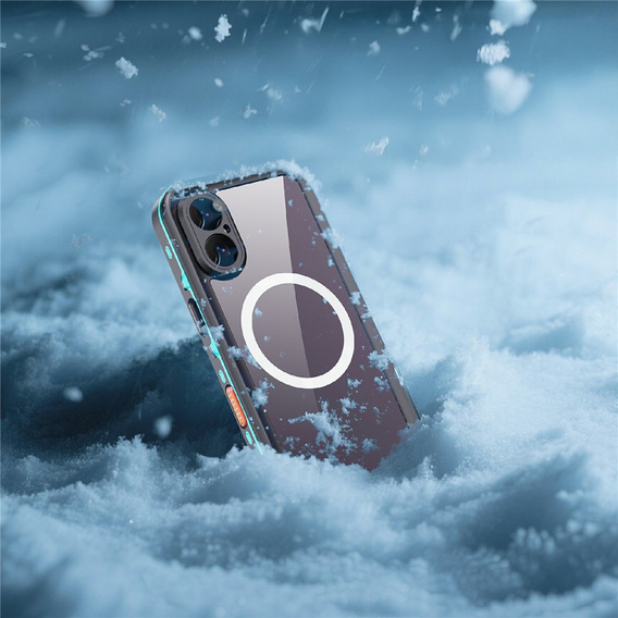 Tok iPhone 17 készülékhez, vízálló IP68, SHELLBOX MagSafe, kék