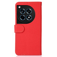 KHAZNEH RFID tok OnePlus 12R, Litchi textúra, piros