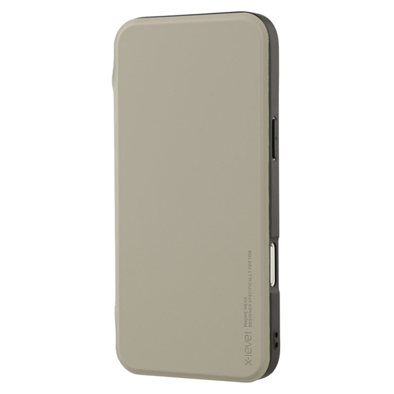 X-LEVEL tok iPhone 16 Pro Max készülékhez, Magnetic Card Holder, szürke