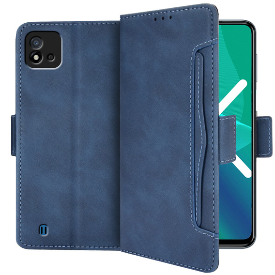 Pattintható tok a Realme C11 2021 / C20 / C20A, Card Slot, kék