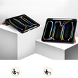 Tok iPad Pro 11" 2024 (5 gen.), Smartcase tolltartóval, rózsaszín