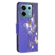 Pattintható tok a Xiaomi Redmi Note 13 Pro 5G, Wallet, Butterflies lila