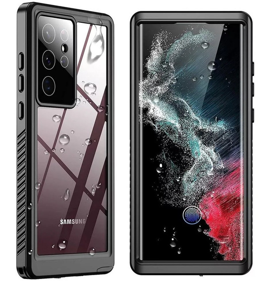 IP68 vízálló tok a Samsung Galaxy S22 Ultra, Redpepper Dot+, fekete