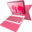 Tok + billentyűzet iPad 10.9 2022 10 Gen, Pen Slot, rózsaszín rose gold
