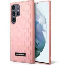 Karl Lagerfeld Telefontok a Samsung Galaxy S23 Ultra, Saffiano Mono Metal, rózsaszín
