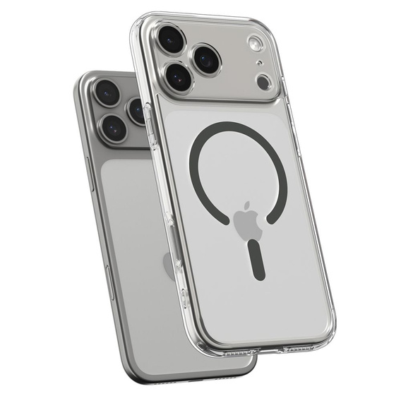 Spigen Ultra Hybrid MagSafe tok iPhone 17 Pro-hoz, átlátszó / grafit