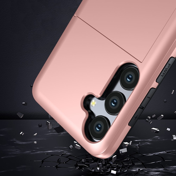 Telefontok a Samsung Galaxy A56 5G, Sliding Card Holder, rózsaszín