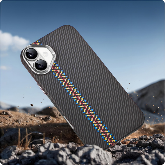 Tok iPhone 16 Plus, Carbon Fiber MagSafe, fekete