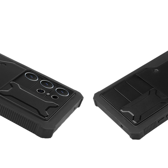 Tok Samsung Galaxy S24 Ultra, ERBORD Rugged MagSafe tok, fekete (két keret)