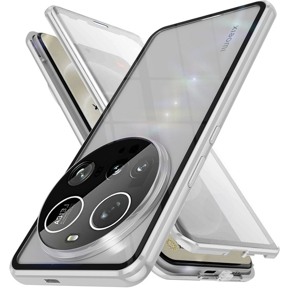 Tok Xiaomi 15 Ultra, Magnetic Dual Glass, ezüst