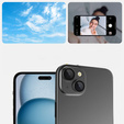 2x ERBORD OPTIK Pro edzett üveg iPhone 15/15 Plus/14/14 Plus kamera számára, fekete