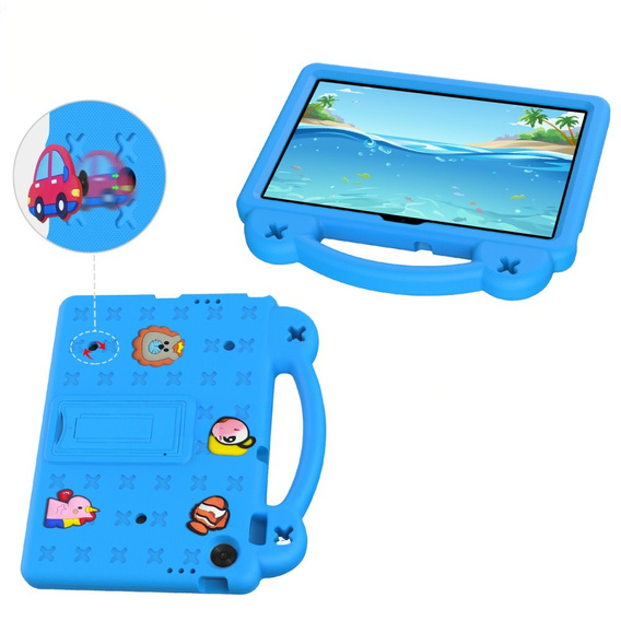 Gyermek tok Lenovo Tab TB311FU, Cute Patterns, állvánnyal, kék