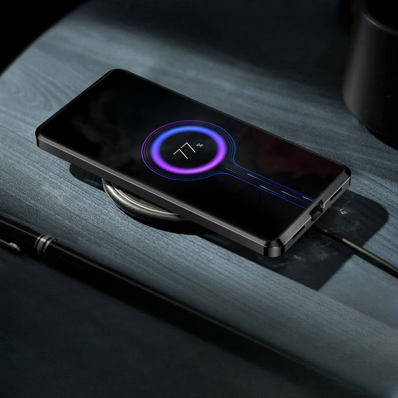 Kameravédő tok Samsung Galaxy Note 10+ Plus, CamShield MagSafe, átlátszó / fekete