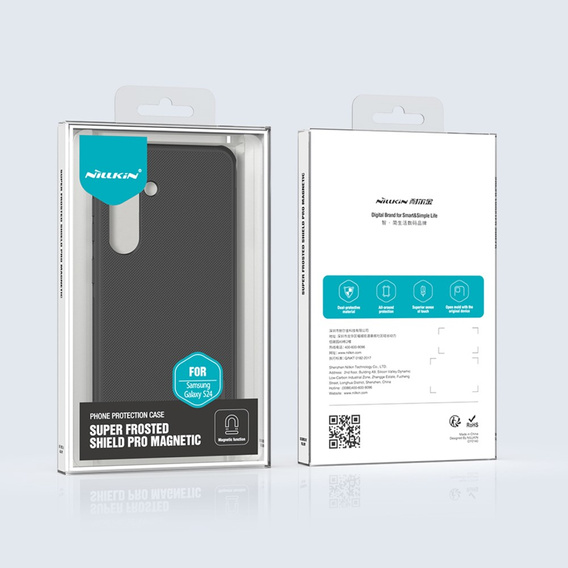 NILLKIN tok Samsung Galaxy S24, Frosted Shield, MagSafe, fekete