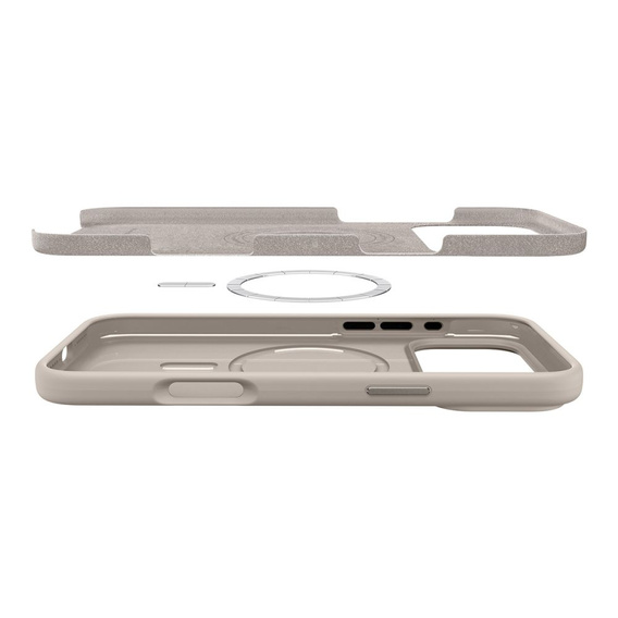 Spigen tok iPhone 17 Pro Max készülékhez, Silicone Fit MagSafe, Stone
