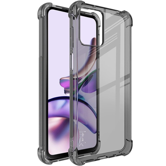 IMAK Telefontok a Motorola Moto G13 4G / G23 4G, Dropproof, átlátszó / fekete