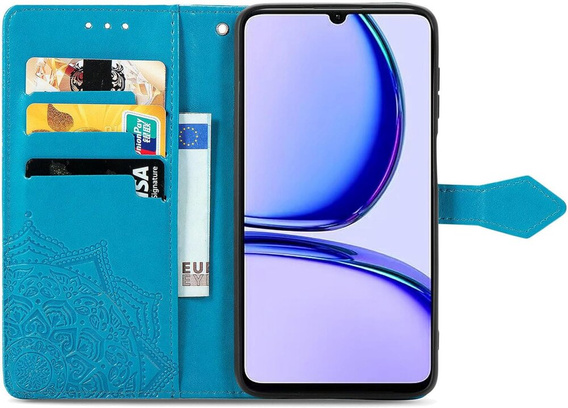 Pattintható tok a Realme Note 50, Mandala, kék