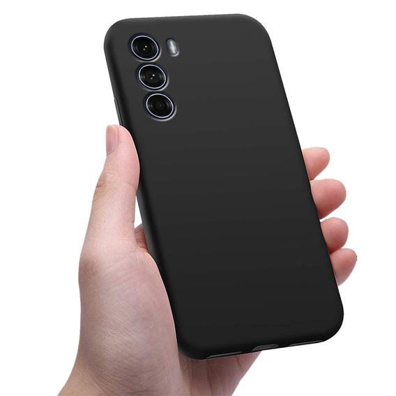Vékony tok a Motorola Moto G200 5G, Slim, fekete