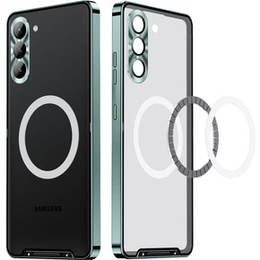 Kameravédő tok Samsung Galaxy S23, CamShield MagSafe, átlátszó / zöld