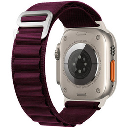 Nylon szíj Apple Watch 1/2/3/4/4/5/6/7/8/SE/ULTRA 42/44/45/45/49mm, bordó