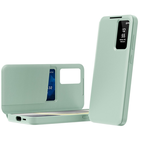 Flip tok Samsung Galaxy A56 5G, Smart View Wallet, zöld